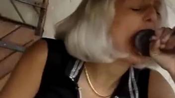 Caucasian whore with stallion