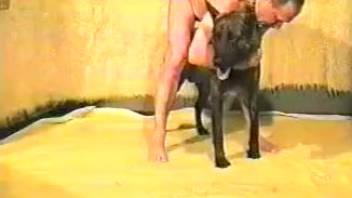Man and woman fuck with a big doggy