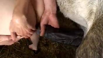 Savage pounds her cunt brutally