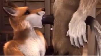 Alluring anthropomorphic vixen is blowing a lengthy 3D wiener